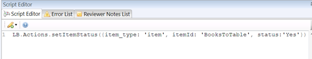 Script Editor Code shown for answer "Yes"
