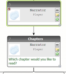 ChatMapper Node preceding the Question Node