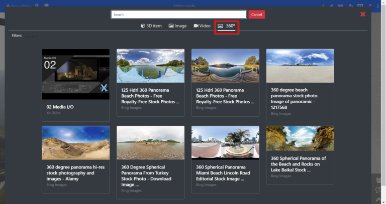 Microsoft Bing 360 video search mesh in the metaverse 1 768x407