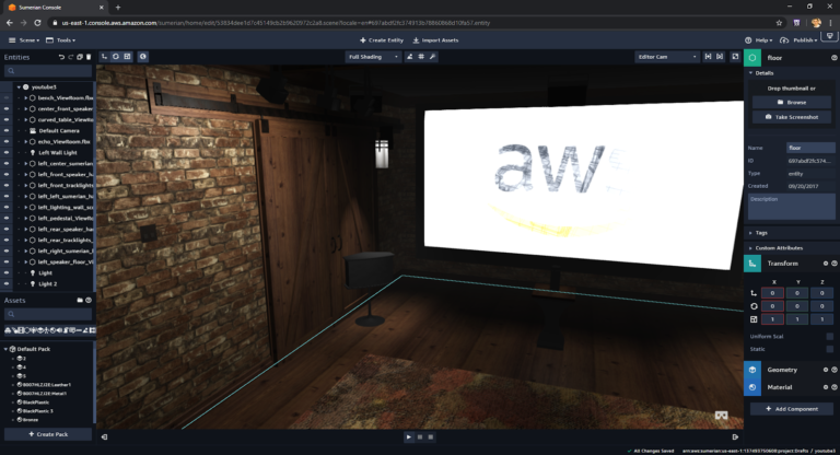 amazon sumerian editor hyperspace metaverse 768x416